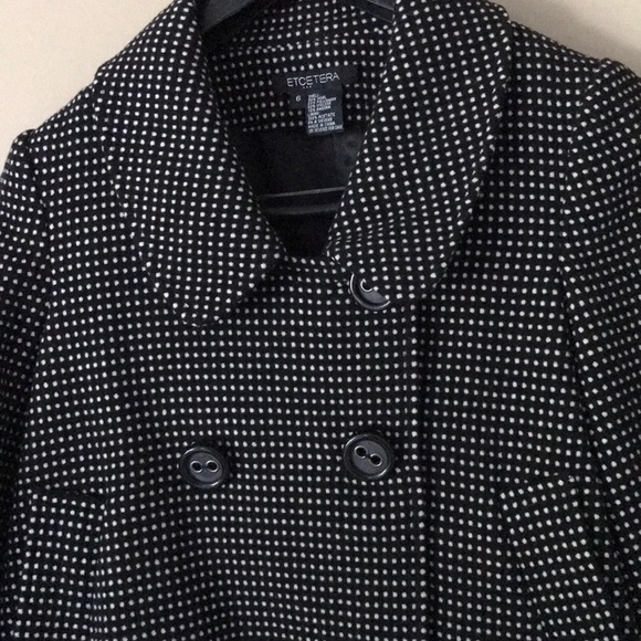 Etcetera wool cropped pea coat Sz 6 - Picture 8 of 8